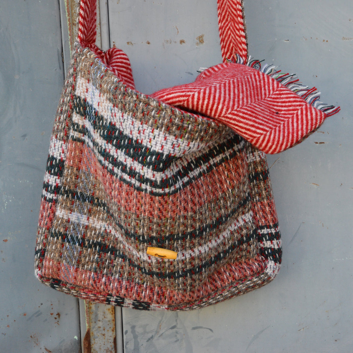 Messenger Bag 100% Recycled Wool Shoulder Satchel