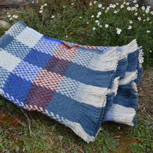 100% Recycled Wool Celtic Weave Blanket/Rug (120x150cm)