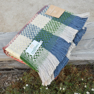 100% Recycled Wool Celtic Weave Blanket/Rug (120x150cm)
