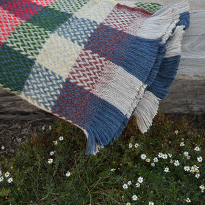 100% Recycled Wool Celtic Weave Blanket/Rug (120x150cm)