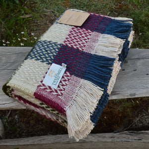 100% Recycled Wool Celtic Weave Blanket/Rug (120x150cm)