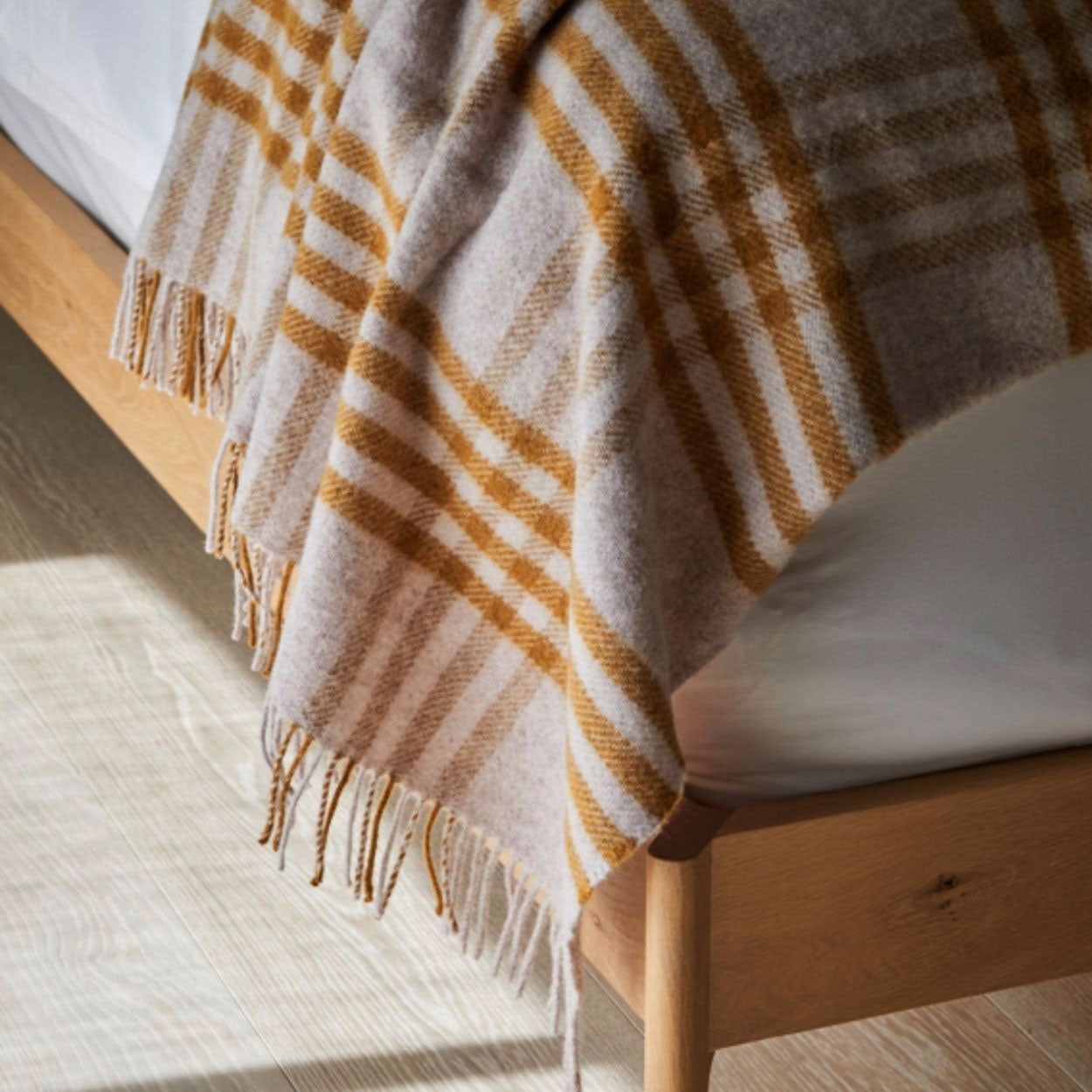 Mustard tartan throw outlet