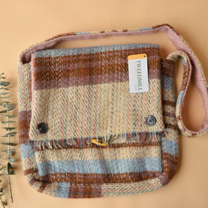 Messenger Bag 100% Recycled Wool Shoulder Satchel