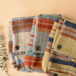 Messenger Bag 100% Recycled Wool Shoulder Satchel