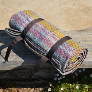 Roll-up Picnic Blanket with Handle - 100% Recycled Wool