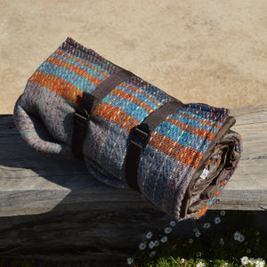Roll-up Picnic Blanket with Handle - 100% Recycled Wool