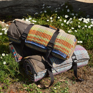 Roll-up Picnic Blanket with Handle - 100% Recycled Wool