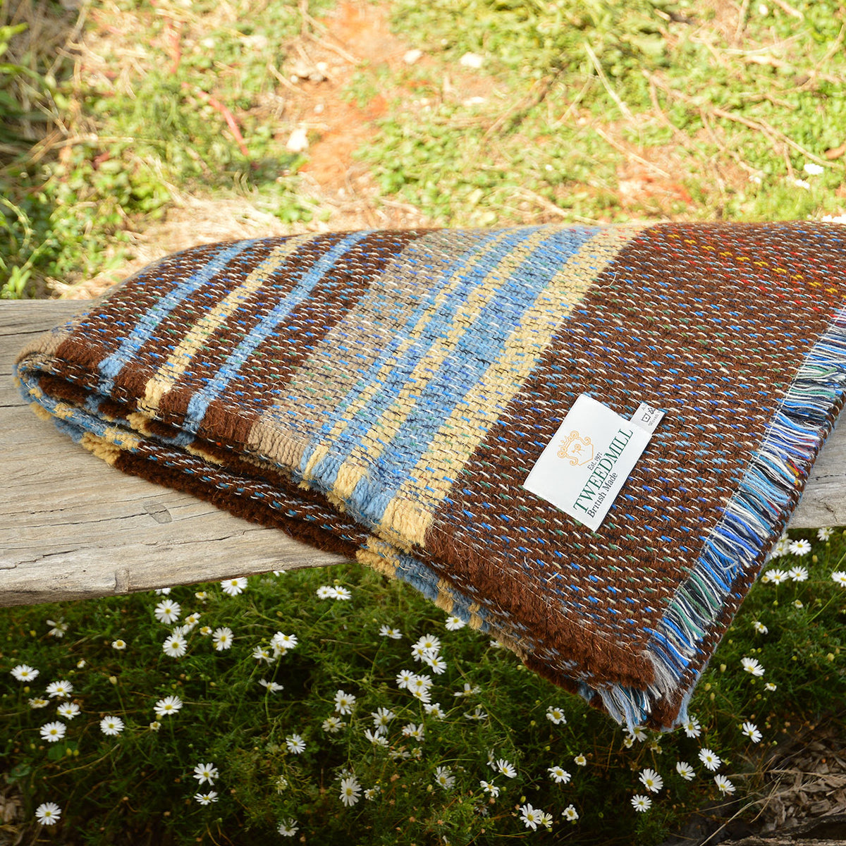 100% Random Recycled Wool Blanket/Rug - Large (183x150cm)
