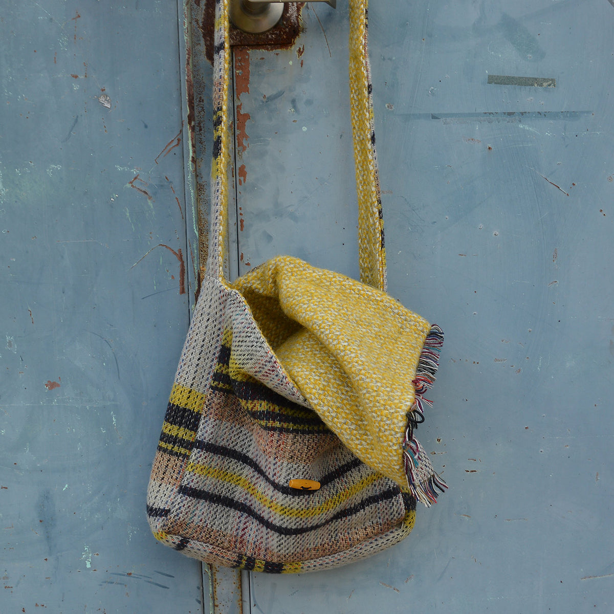 Messenger Bag 100% Recycled Wool Shoulder Satchel