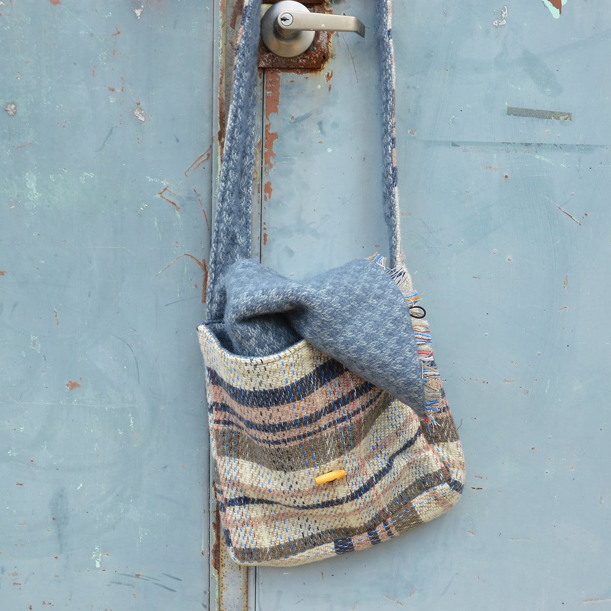 Messenger Bag 100% Recycled Wool Shoulder Satchel