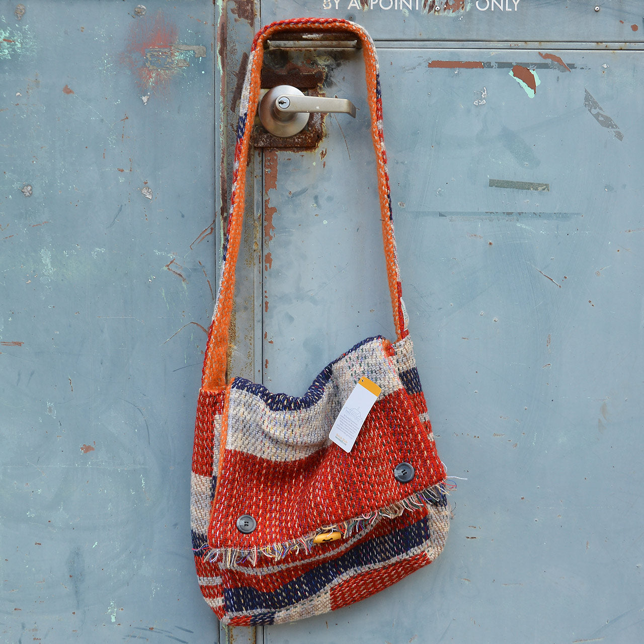 Messenger Bag 100% Recycled Wool Shoulder Satchel