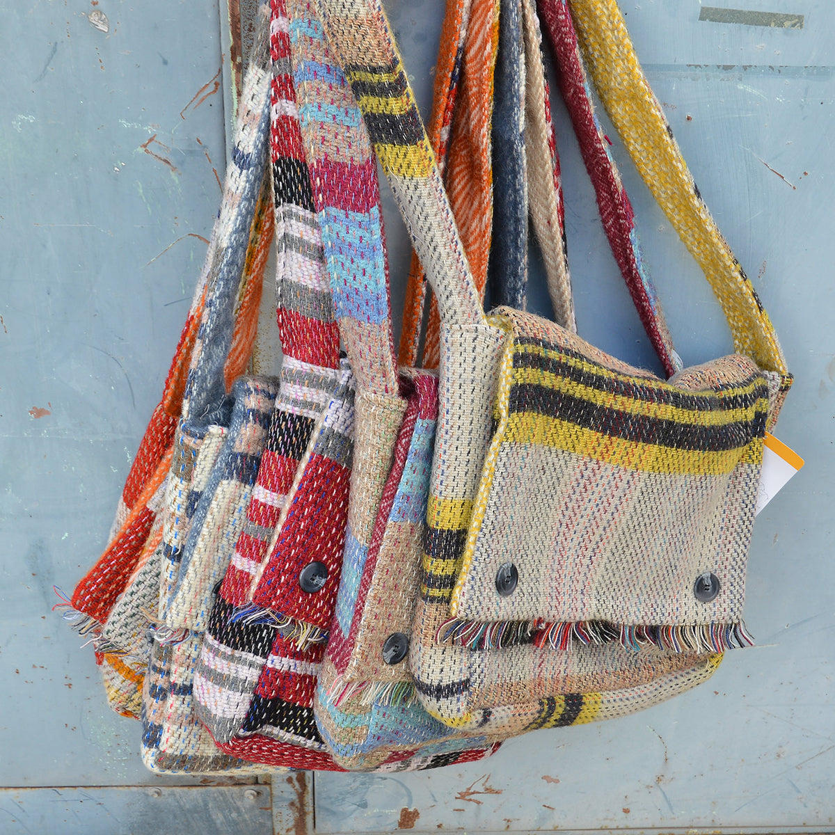 Messenger Bag 100% Recycled Wool Shoulder Satchel