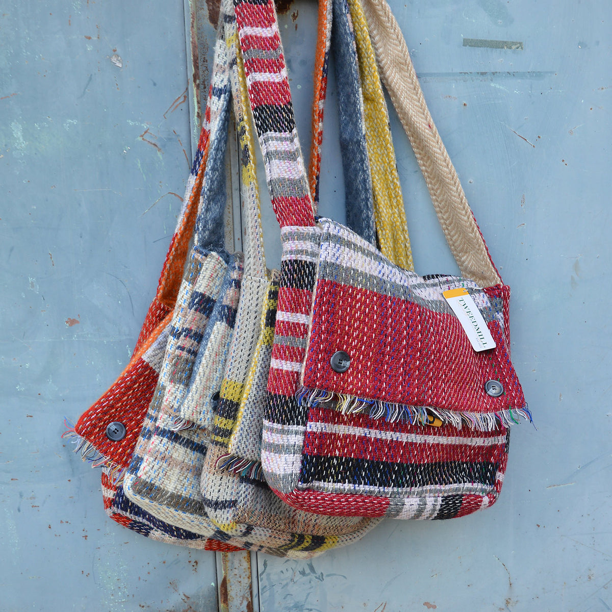 Messenger Bag 100% Recycled Wool Shoulder Satchel