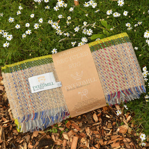 100% Random Recycled Wool Blanket/Rug - Medium (150x120cm)