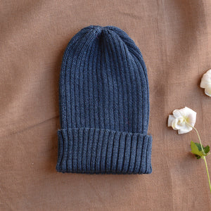 Fisherman's Jersey Beanie in 100% Natural Indigo Dyed Wool