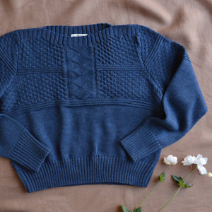 Unisex Fisherman's Gansey - Organic Indigo Dyed (S-XL)