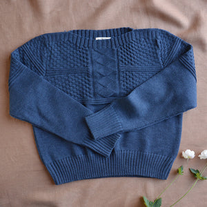Unisex Fisherman's Gansey - Organic Indigo Dyed (S-XL)