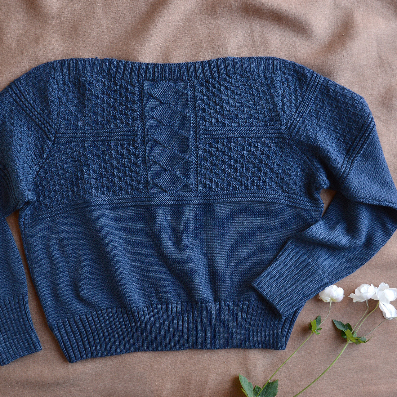 Unisex Fisherman's Gansey - Organic Indigo Dyed (S-XL)