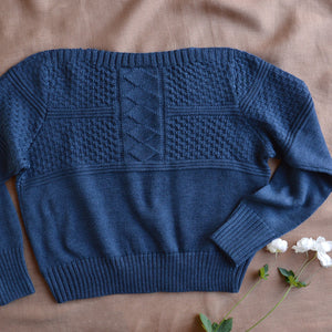 Unisex Fisherman's Gansey - Organic Indigo Dyed (S-XL)