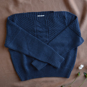 Unisex Fisherman's Gansey - Organic Indigo Dyed (S-XL)