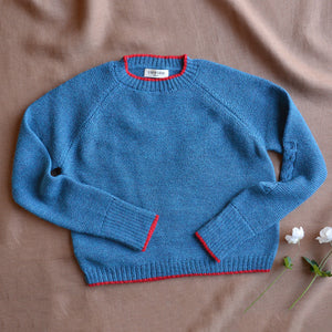 Women's Cable Crop Jumper - 100% Baby Alpaca - Light Peacock (S-L)