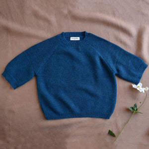 Women's Lise Half Sleeve Sweater - 100% Baby Alpaca - Peacock (S-L)