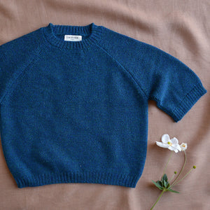 Women's Lise Half Sleeve Sweater - 100% Baby Alpaca - Peacock (S-L)