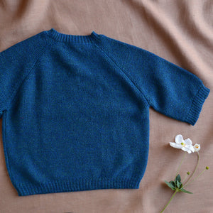 Women's Lise Half Sleeve Sweater - 100% Baby Alpaca - Peacock (S-L)