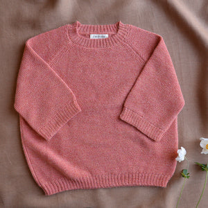 Women's Lise Half Sleeve Sweater - 100% Baby Alpaca - Sherbet (S-L)