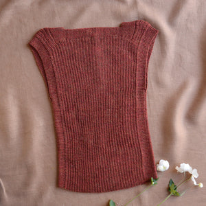 Women's Rico Vest - 100% Baby Alpaca - Rust Melange (S-L)