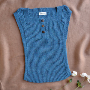 Women's Rico Vest - 100% Baby Alpaca - Light Peacock (S-L)