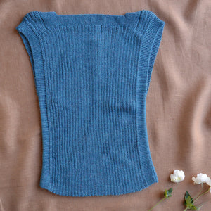 Women's Rico Vest - 100% Baby Alpaca - Light Peacock (S-L)