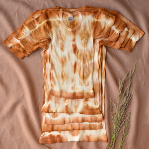 Child's Plant Dyed T-Shirt in 100% Organic Merino - Ochre (1-15y+)