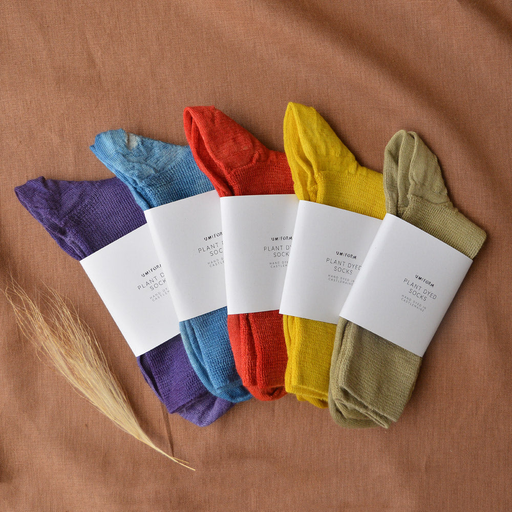 Plant Dyed Fine Organic Wool Socks (36-43)