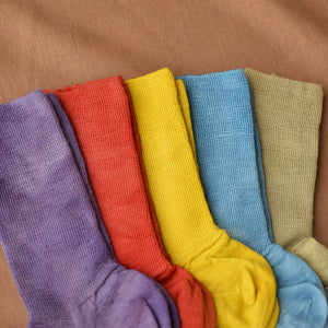 Plant Dyed Fine Organic Wool Socks (36-43)