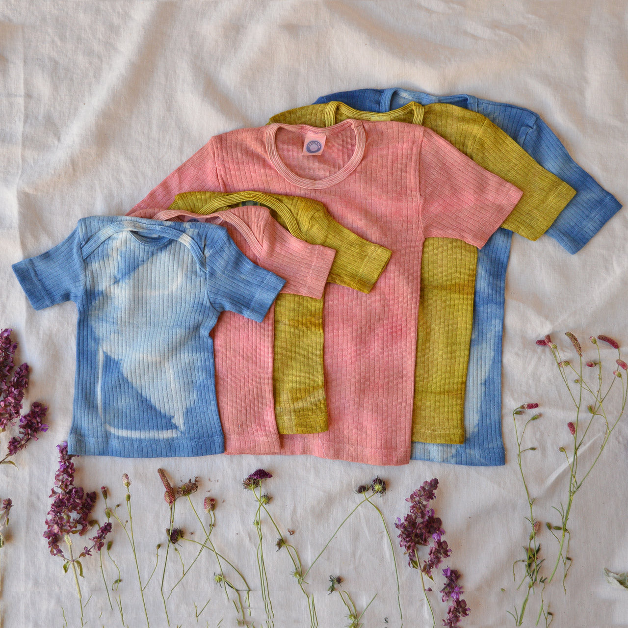 Child's Plant Dyed T-Shirt in Organic Cotton/Merino/Silk (2-12y)