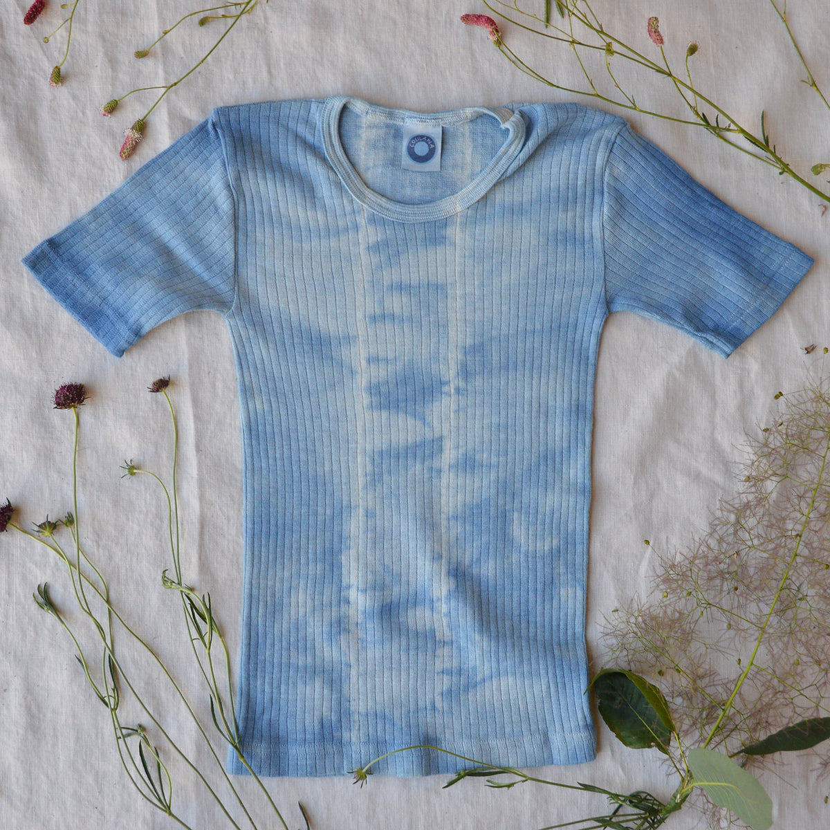 Child's Plant Dyed T-Shirt in Organic Cotton/Merino/Silk (2-12y)