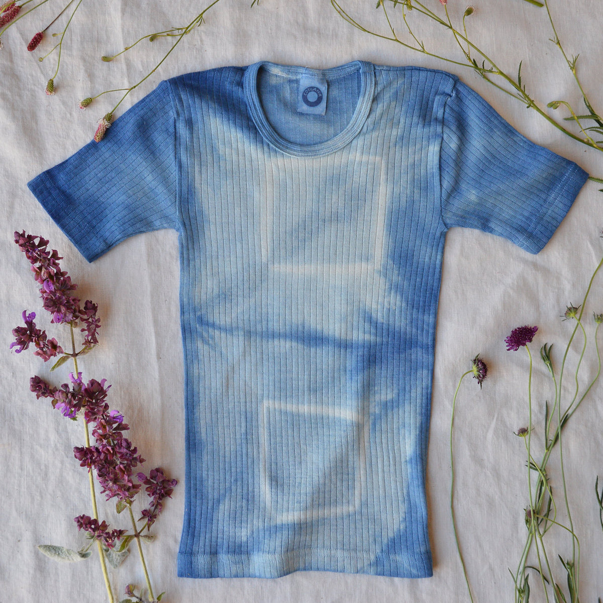 Child's Plant Dyed T-Shirt in Organic Cotton/Merino/Silk (2-12y)