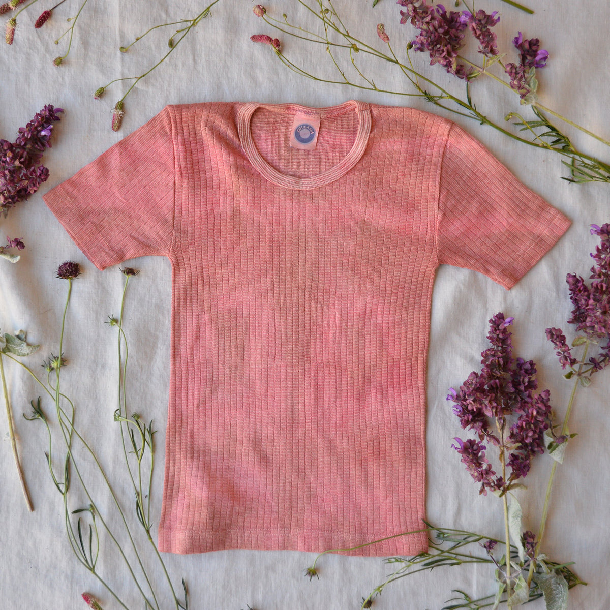 Child's Plant Dyed T-Shirt in Organic Cotton/Merino/Silk (2-12y)