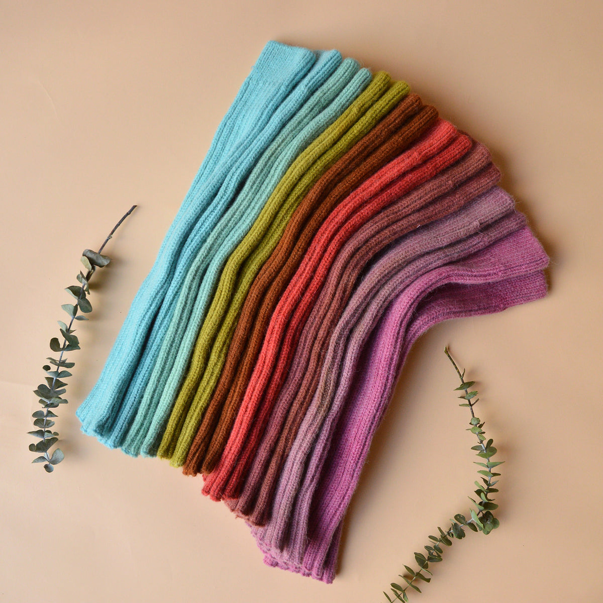 Plant Dyed Chunky Wool/Alpaca Rib Legwarmers (Teen-Adults) *Returning 2026