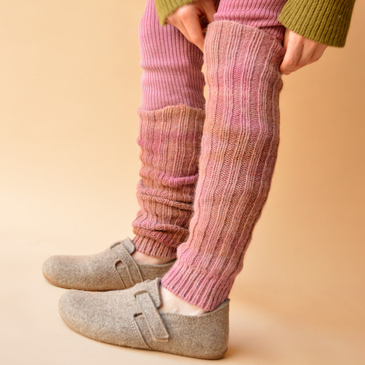 Plant Dyed Chunky Wool/Alpaca Rib Legwarmers (Teen-Adults) *Returning 2026