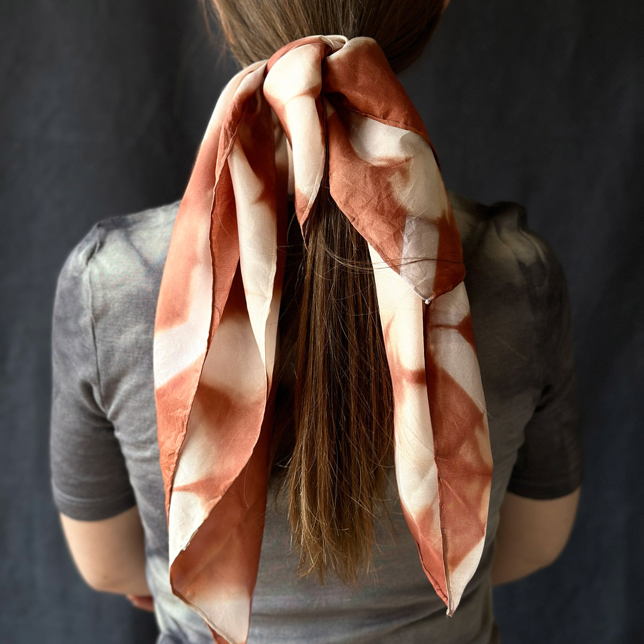 Plant Dyed Silk Bandana Scarves (66x66cm)