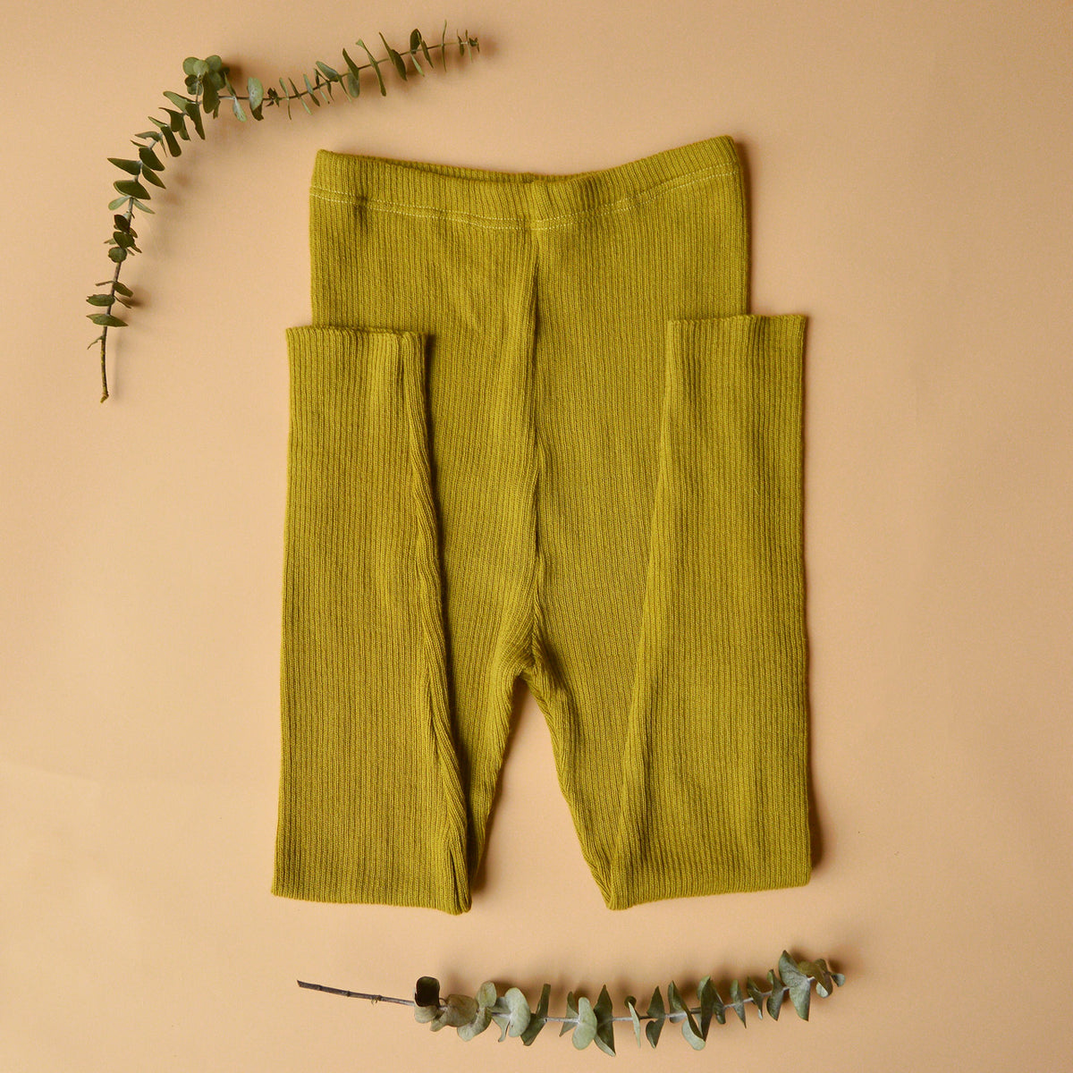 Plant Dyed  Fine Knitted Merino Rib 3/4 Length Leggings (Women 8-12) *Returning 2026