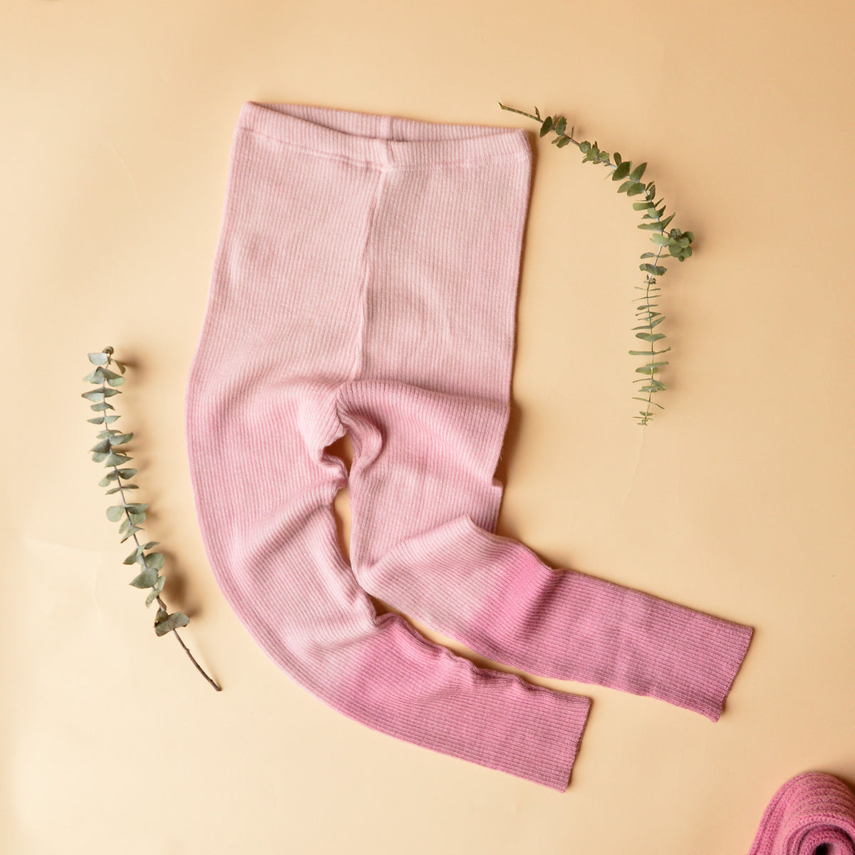 Plant Dyed  Fine Knitted Merino Rib 3/4 Length Leggings (Women 8-12) *Returning 2026