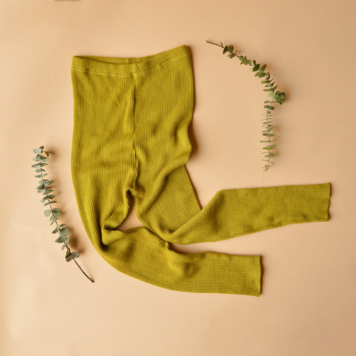 Plant Dyed  Fine Knitted Merino Rib 3/4 Length Leggings (Women 8-12) *Returning 2026