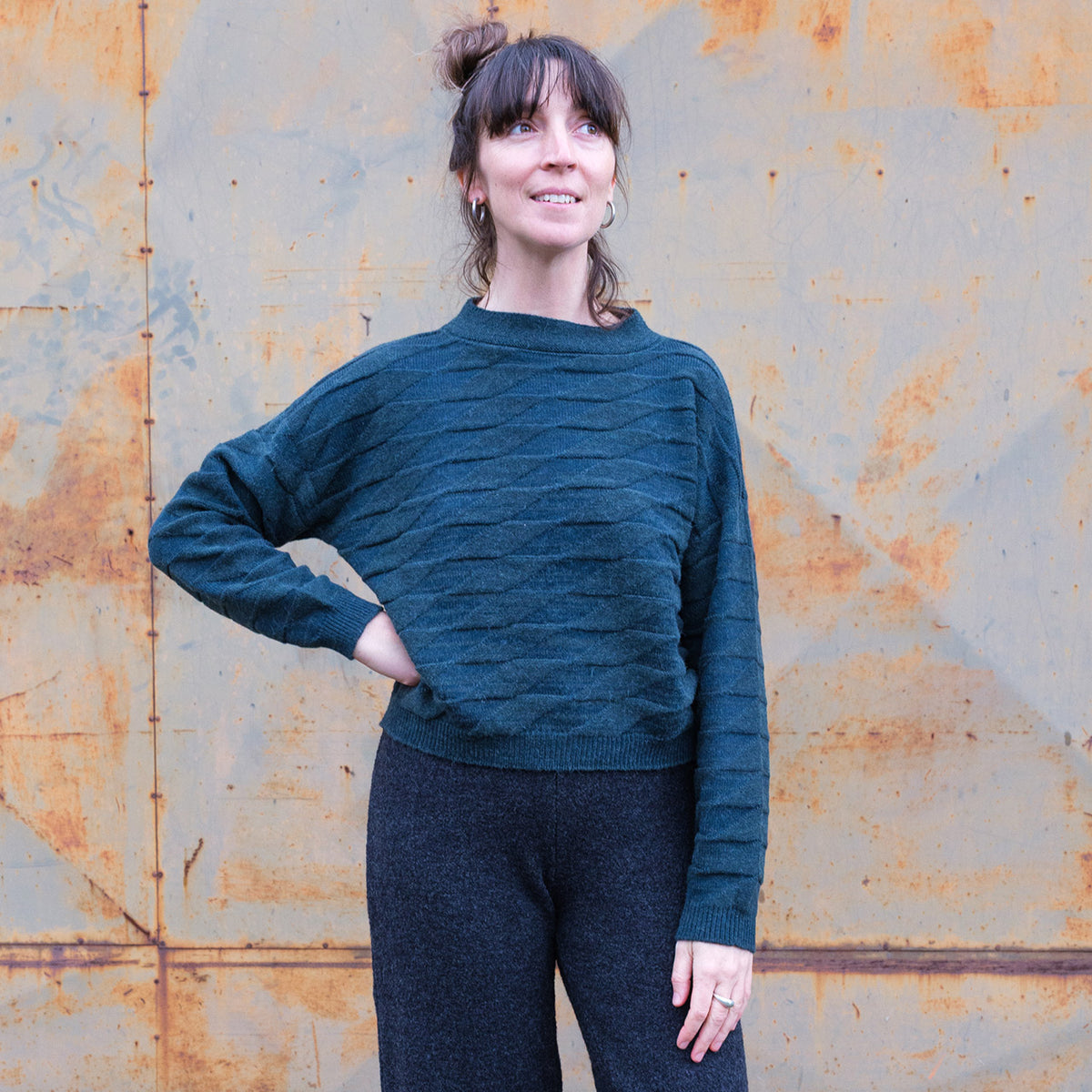Astra Jumper - Alpaca/Merino - Dark Forest