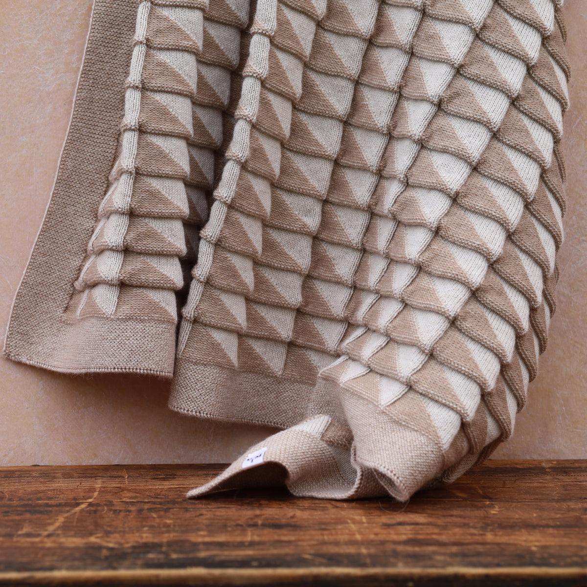 Baby Blanket Chunky Triangles - Alpaca/Organic Merino (96x80m)