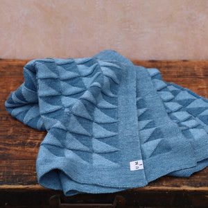 Baby Blanket Triangles - 100% Organic Plant Dyed GOTS Merino Wool (94x78m)