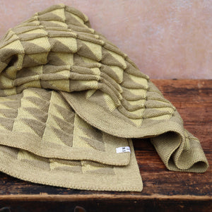 Baby Blanket Triangles - 100% Organic Plant Dyed GOTS Merino Wool (94x78m)