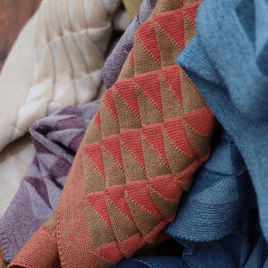Baby Blanket Triangles - 100% Organic Plant Dyed GOTS Merino Wool (94x78m)